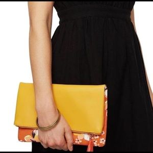 NWT Rachel Pally yellow orange floral clutch!